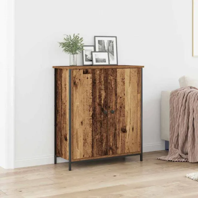 vidaXL Dressoir Oudhout 70 x 30 x 80 cm Bewerkt hout bruin, foto 2