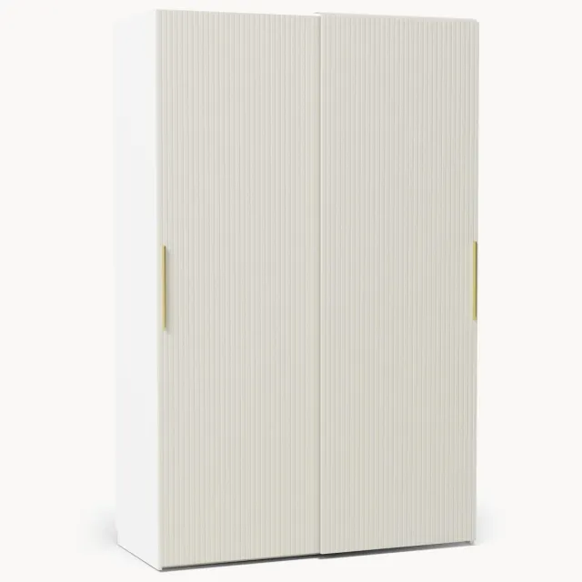 Westwing Collection Modulaire schuifdeurkast Simone, 150 cm breed, in verschillende formaten Beige