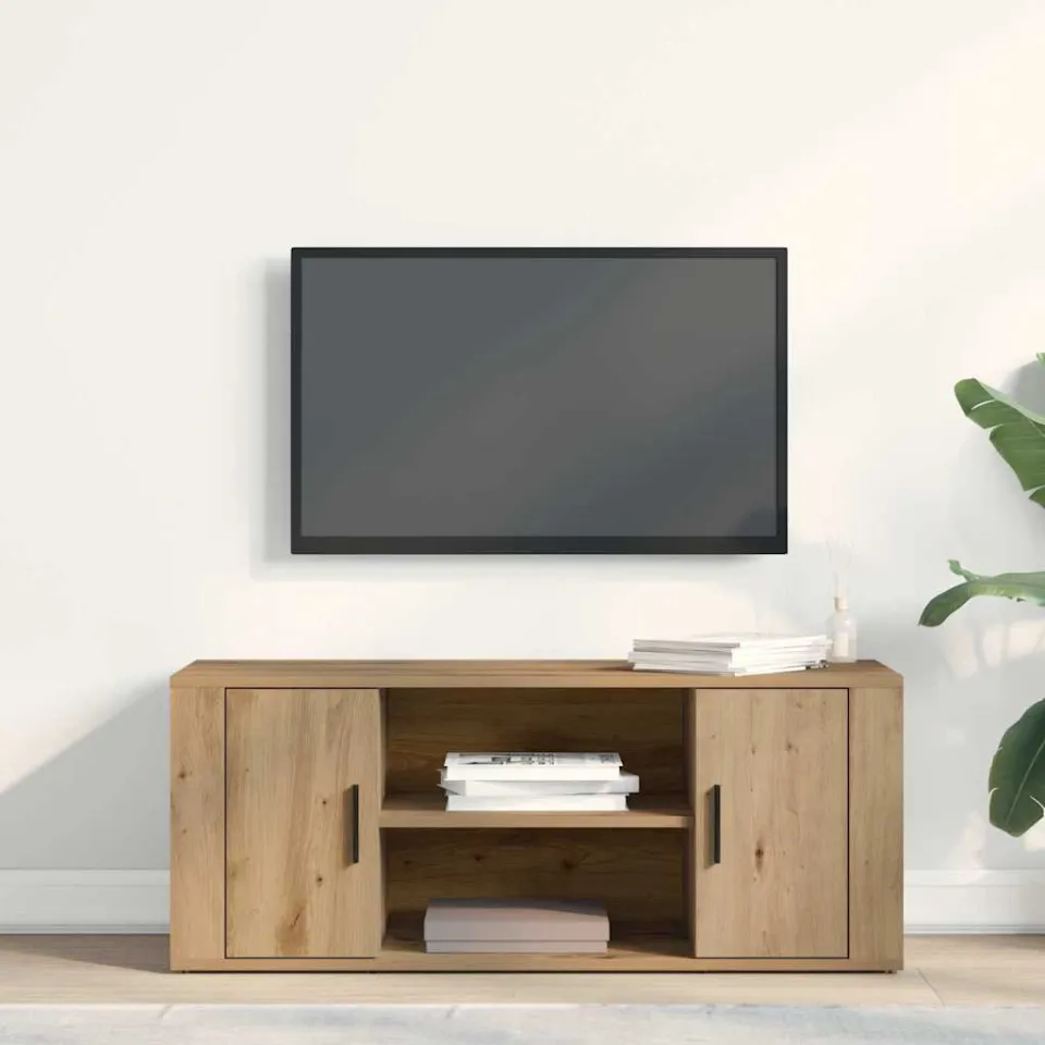 vidaXL TV-kast 100 x 35 x 40 cm artisanaal eikenkleurig Bewerkt hout, foto 3