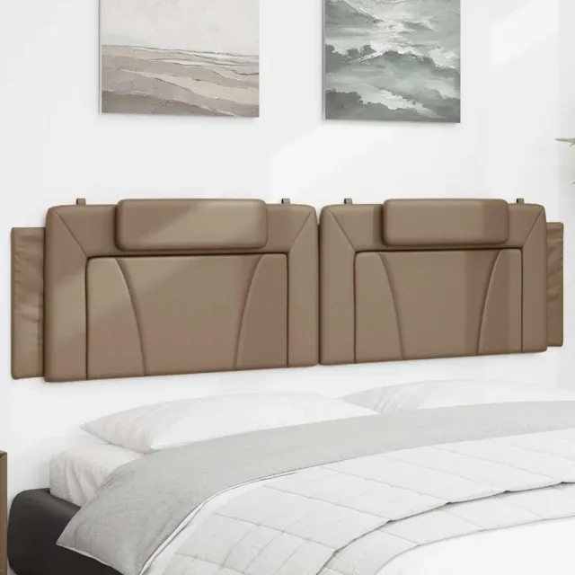 vidaXL Hoofdbordkussen "Viana" 200 cm kunstleer cappuccinokleurig Bruin