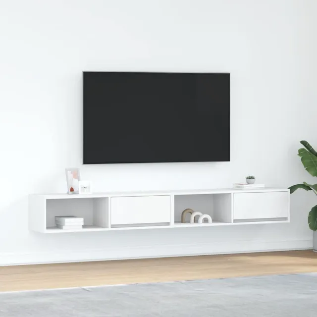 vidaXL Tv-meubelen 2 st 100x31x25,5 cm bewerkt hout wit, foto 2