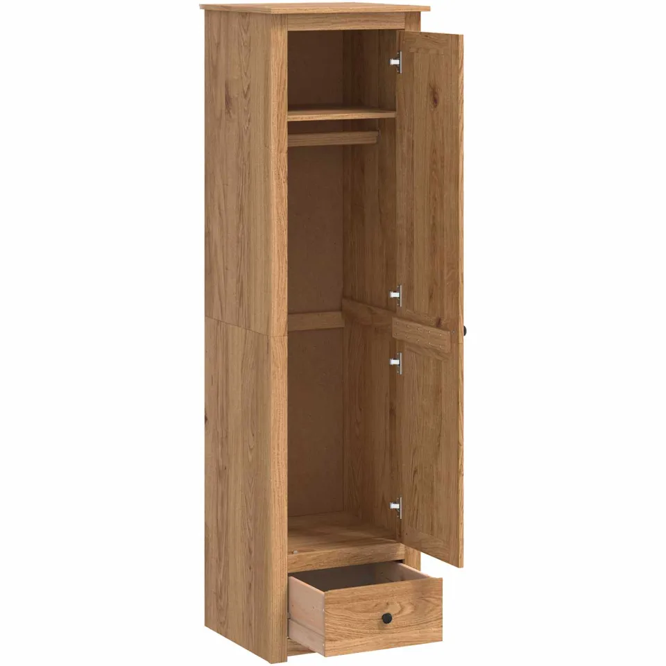 vidaXL Kledingkast PANAMA Honing 51 x 50 x 185 cm Massief grenenhout Bruin