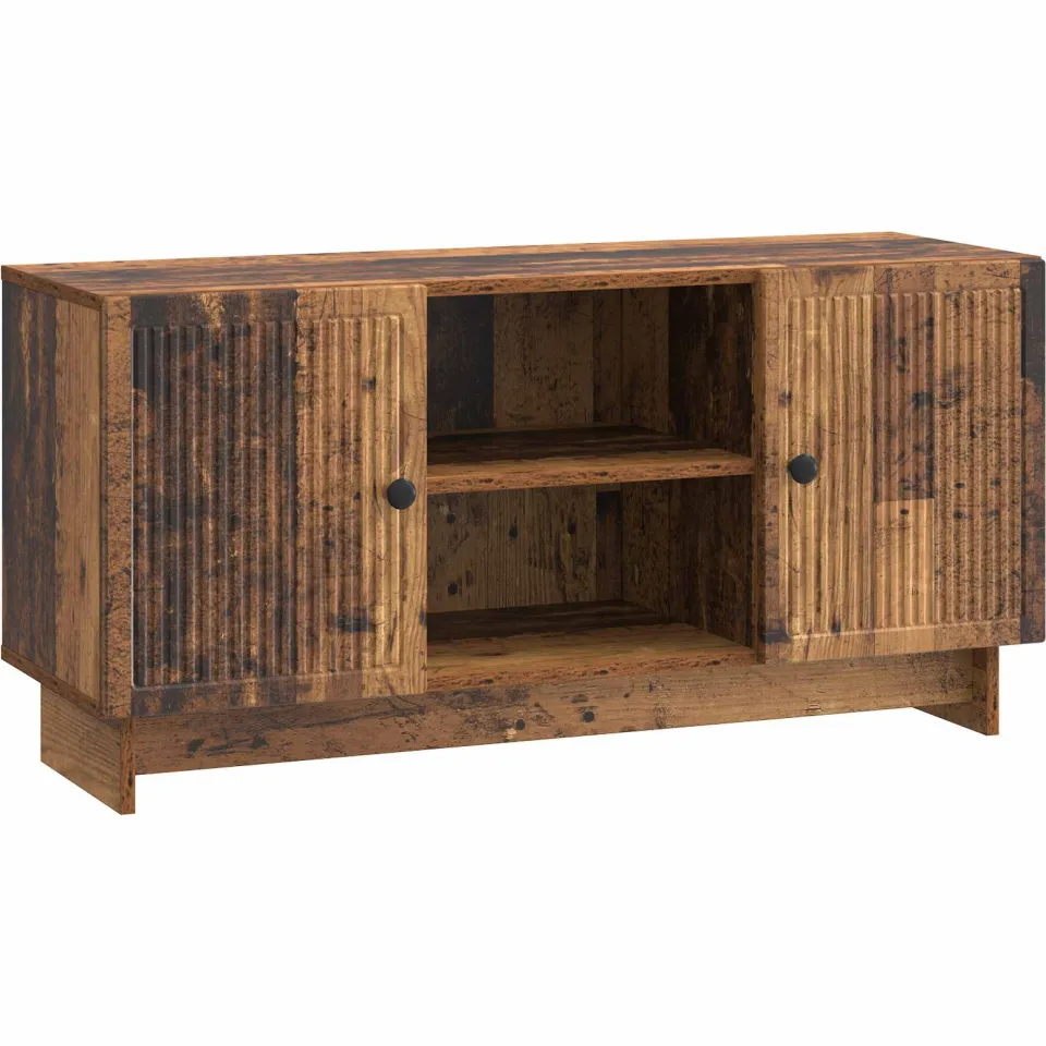 vidaXL TV-kast 102 x 34,5 x 50 cm Oud hout Bewerkt hout bruin