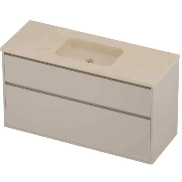 Proline Rollo Badmeubelset Hardsteen Elegant Midden 120x46x67 cm Sand Stone Soft Linen Beige