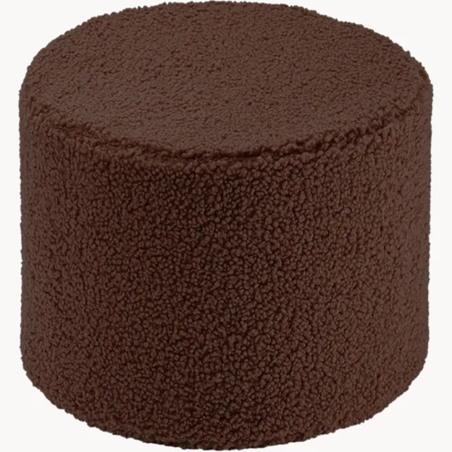 Wigiwama Teddy poef Sugar voor kinderen, Ø 40 cm Bruin