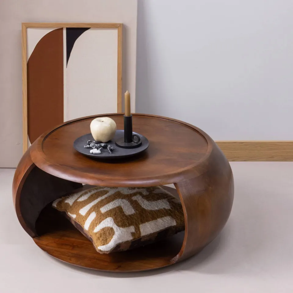 WOOOD Cole Salontafel - Mango Hout - Bruin - 36x72x72, foto 3