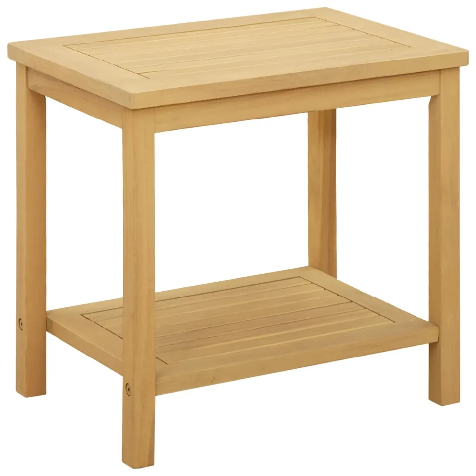 vidaXL Bijzettafel Olie naturel 50 x 35 x 45 cm Massief Acaciahout Bruin