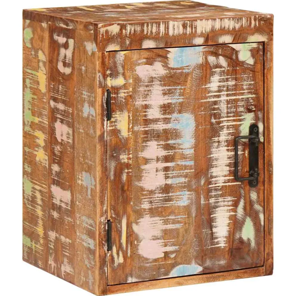 vidaXL Nachtkastje Bruin 35 x 33 x 48 cm Massief gerecycled hout, foto 4
