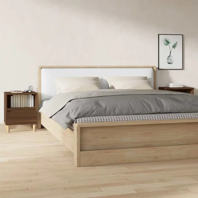 vidaXL Nachtkastjes 2 st 40x35x50 cm bruin eikenkleur