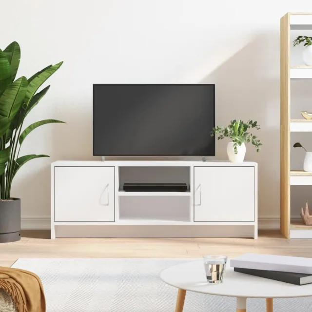 vidaXL Tv-meubel 102x30x37,5 cm bewerkt hout wit, foto 2