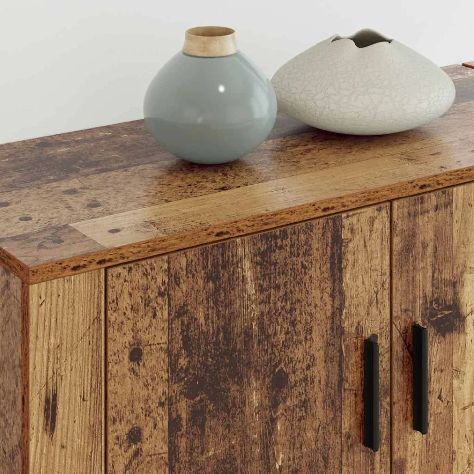 vidaXL Wandtv-kast Set 2 st 80 x 34,5 x 40 cm Oud Hout bruin, foto 4