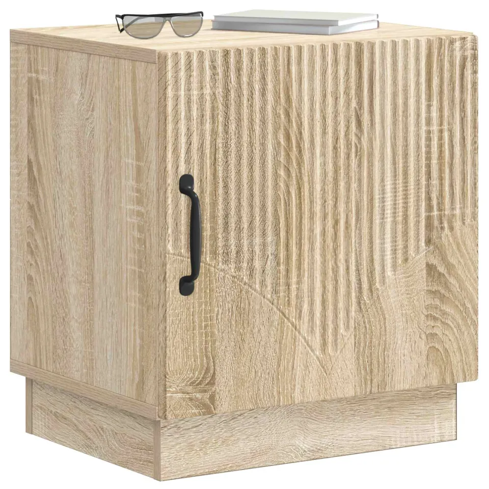 vidaXL Nachtkastje Sonoma Eiken 43 x 34,5 x 47 cm Bewerkt hout Bruin