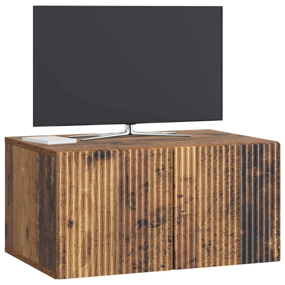 vidaXL Wandbeugel TV-kast 59,5 x 41 x 30 cm Oud hout Bewerkt hout Bruin