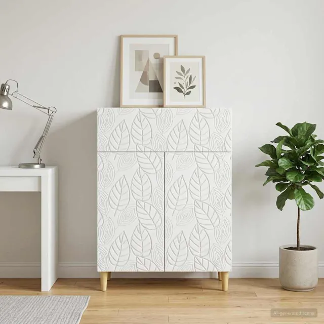 vidaXL Dressoir Wit 66 x 34,5 x 90 cm Bewerkt hout, foto 2