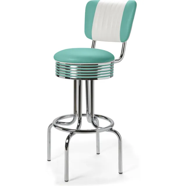Bel Air Retro Barkruk BS-28-77CB Turquoise