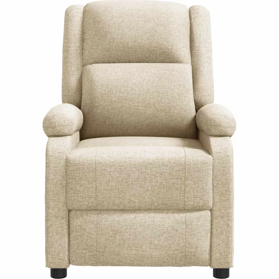 vidaXL Massagestoel stof crèmekleurig