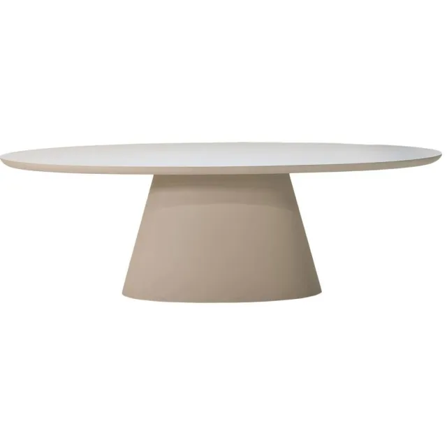 Giga Meubel Eettafel Cleo - Ovaal Beige - Composiet - 160cm