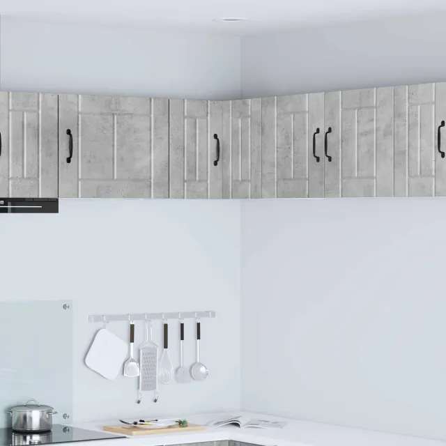 vidaXL Wandhoekkast LUCCA Betongrijs 57 x 57 x 40 cm Bewerkt hout