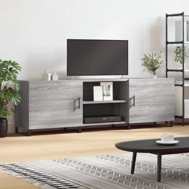 vidaXL Tv-meubel 150x30x50 cm bewerkt hout grijs sonoma eikenkleurig, foto 2