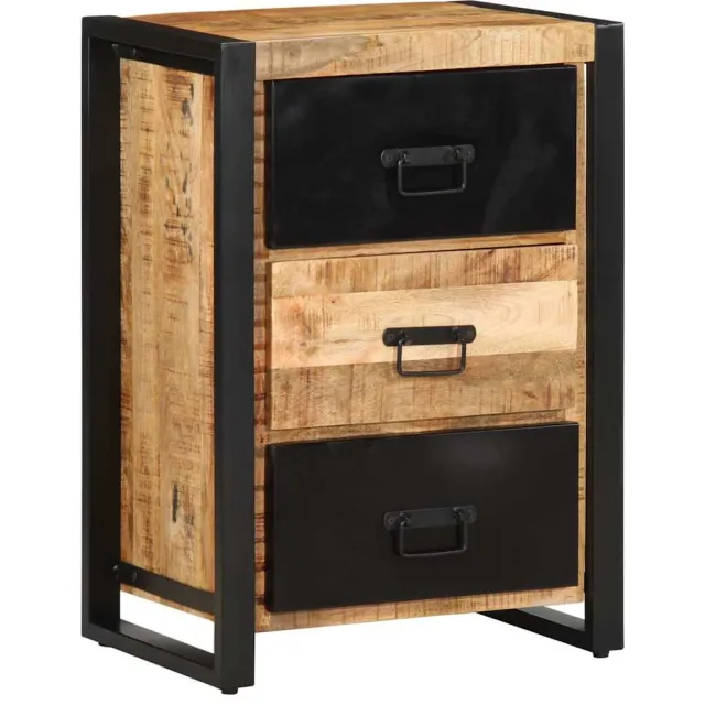 vidaXL Ladekast 50x35x70 cm massief ruw mangohout Bruin