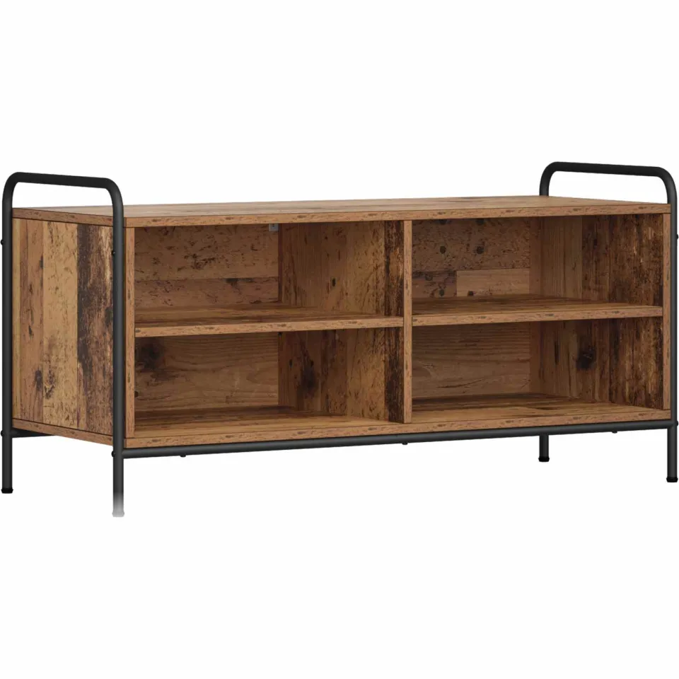 vidaXL Tv-meubel 140 x 39,5 x 50 cm Oud hout Bewerkt hout bruin, foto 3