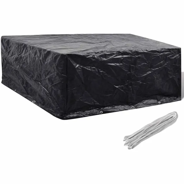 vidaXL Tuinmeubelhoes met 10 oogjes 260x260x90 cm Zwart