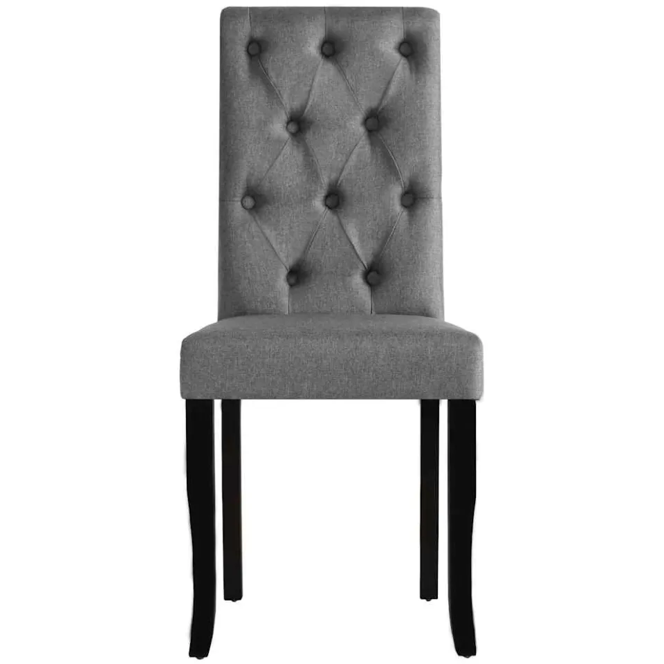 vidaXL Eetkamerstoelen 6 st stof donkergrijs grijs, foto 3