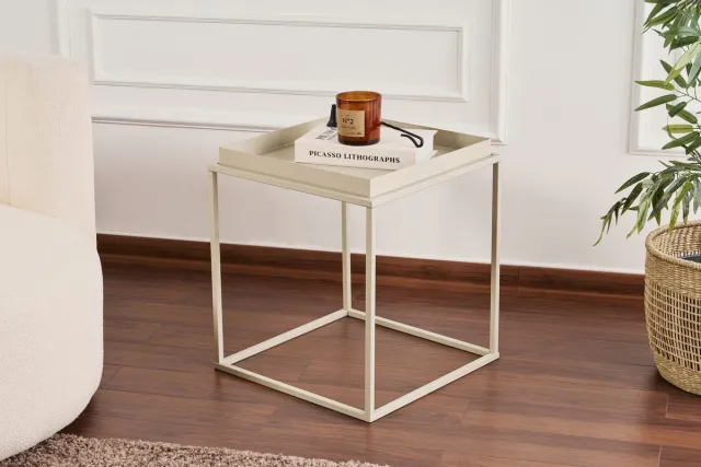 Skye Decor , Salontafel, Shb-018-B, Metaal, Taupe, 45 x 52 x 45 cm