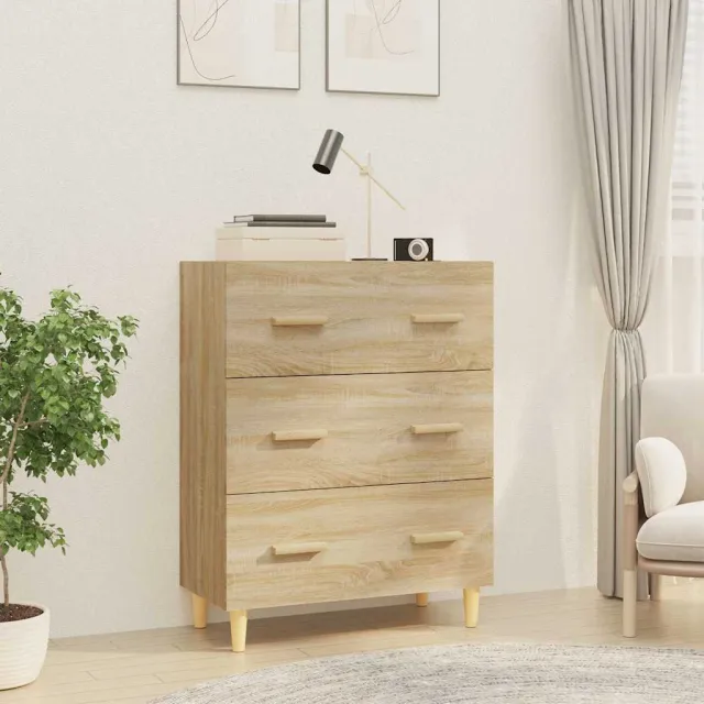 vidaXL Dressoir 70x34x90 cm bewerkt hout sonoma eikenkleurig Bruin