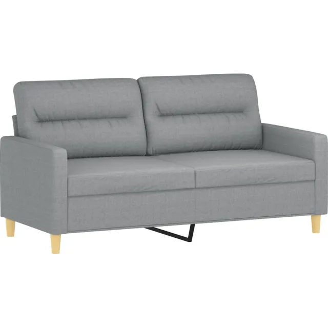 vidaXL Tweezitsbank - 140 - cm - stof - lichtgrijs