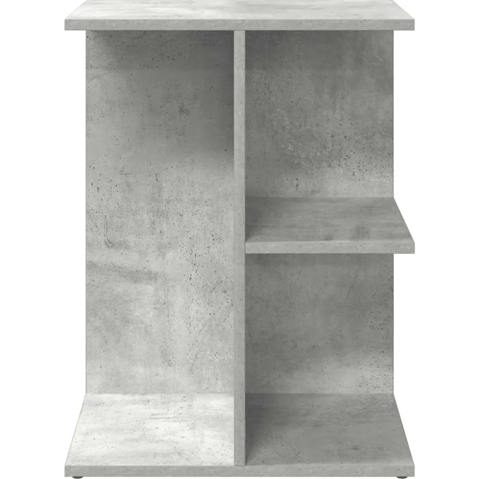 vidaXL Nachtkastje 46,5x29x61 cm bewerkt hout betongrijs grijs, foto 4