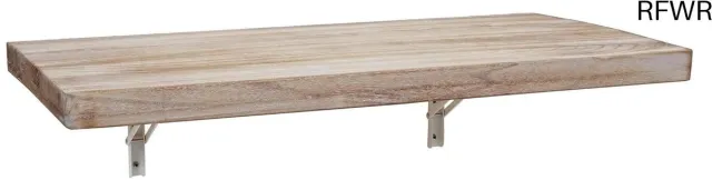 RFWR Inklapbare Wandtafel van Massief Hout - Ruimtebesparend en Stijlvol Design 100x50cm Bruin