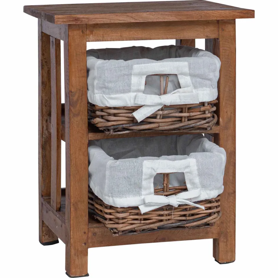 vidaXL Bijzettafel Bruin 38 x 28 x 50 cm Massief mahoniehout, foto 4
