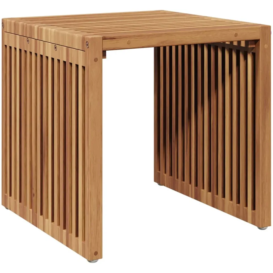 vidaXL Tuin Bijzettafel Bruin 45 x 45,5 x 45,5 cm Massief Teakhout, foto 3