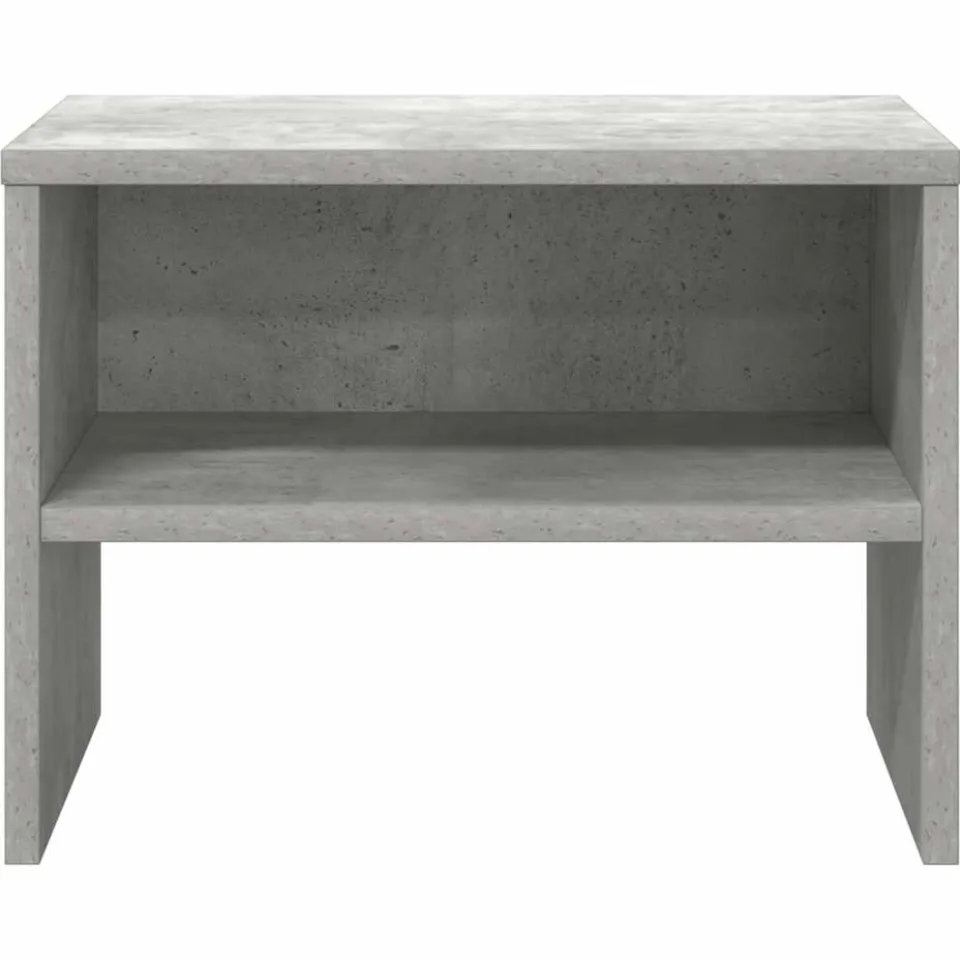 vidaXL Nachtkastje 40x30x30 cm bewerkt hout betongrijs grijs, foto 4
