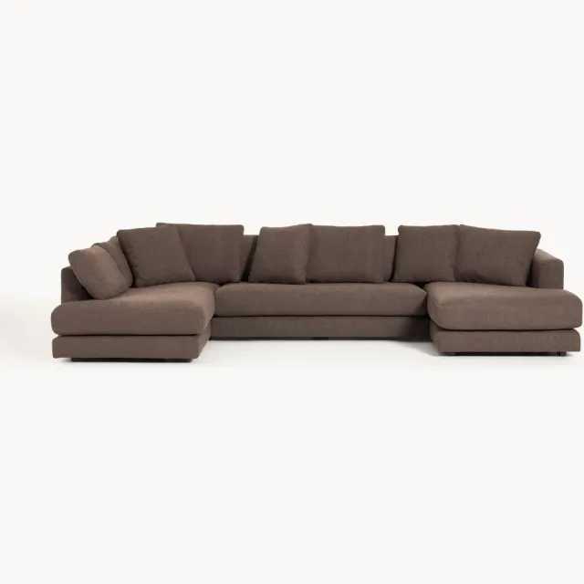 Westwing Collection Bouclé U-bank Tribeca bruin