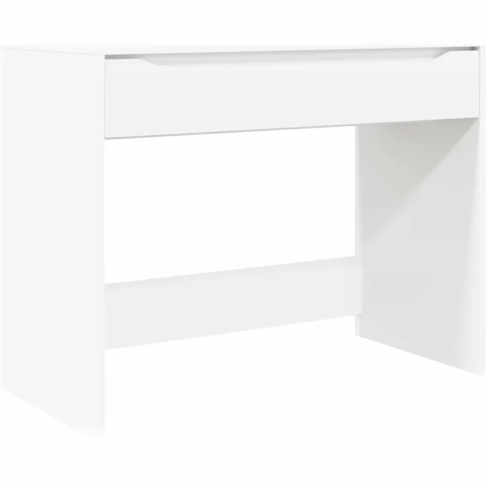 vidaXL Bureau met lade Wit 100 x 50 x 78 cm Geconstrueerd hout, foto 3