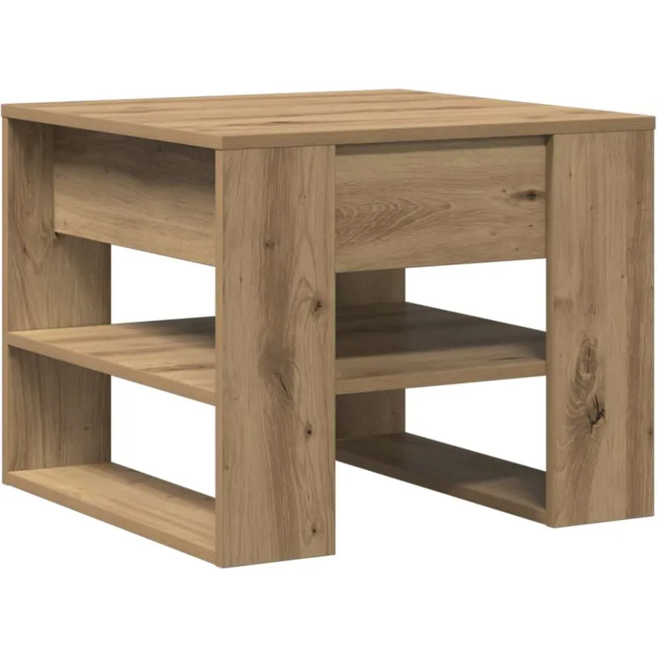 vidaXL Salontafel 55,5x55x45 cm bewerkt hout artisanaal eikenkleur, foto 3