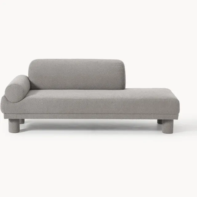 Westwing Collection Bouclé fauteuil Lilo Grijs