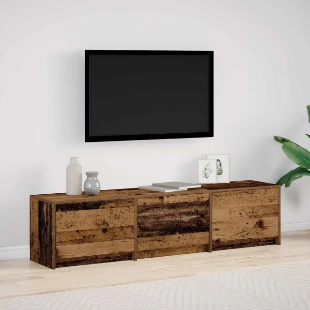 vidaXL TV-kast Oudhout Bewerkt hout Taupe