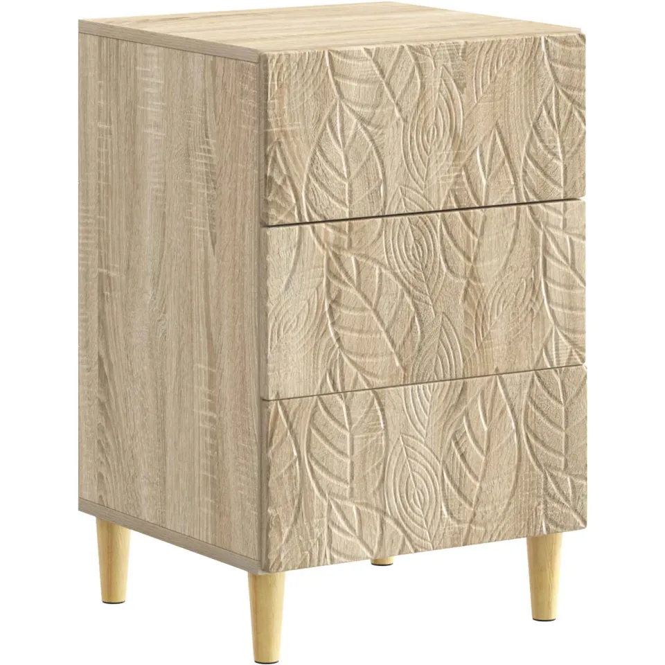 vidaXL Nachtkastje Sonoma Eiken 43 x 41 x 66,5 cm Bewerkt hout, foto 3