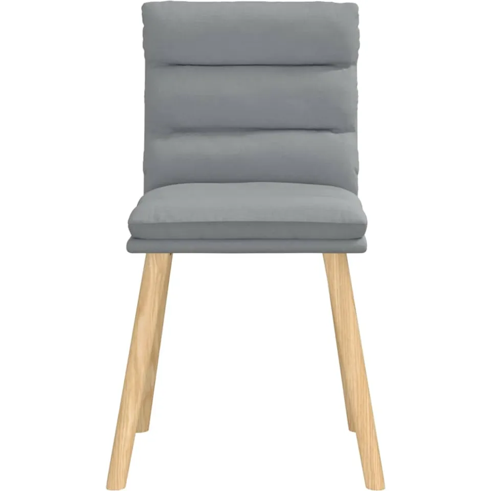 vidaXL Eetkamerstoelen 4 st stof lichtgrijs grijs, foto 4