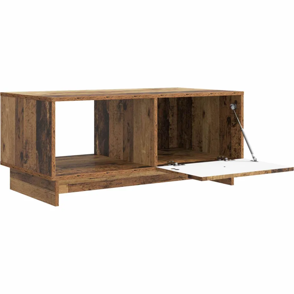 vidaXL Salontafel Oud hout 90 x 50 x 40 cm Bewerkt hout bruin, foto 3