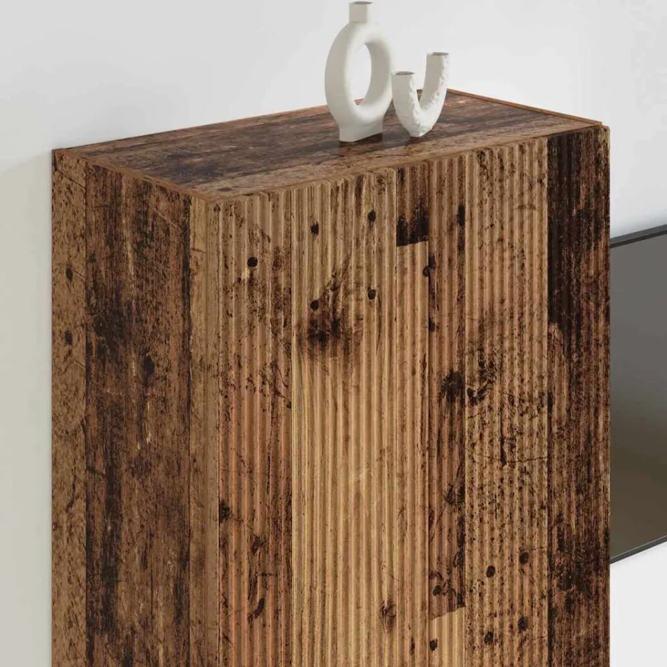 vidaXL TV-wandkast 59,5 x 31 x 80 cm Oud Hout Bewerkt hout bruin, foto 4