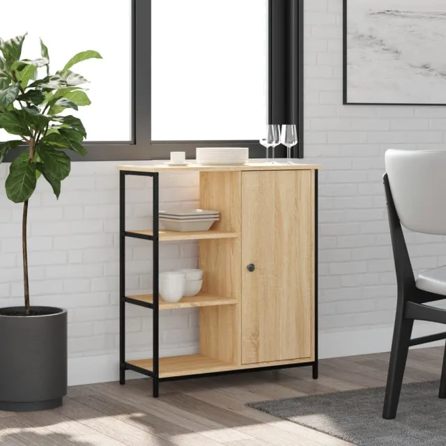 vidaXL Dressoir Sonoma Eiken 70x30x80 cm Bewerkt Hout