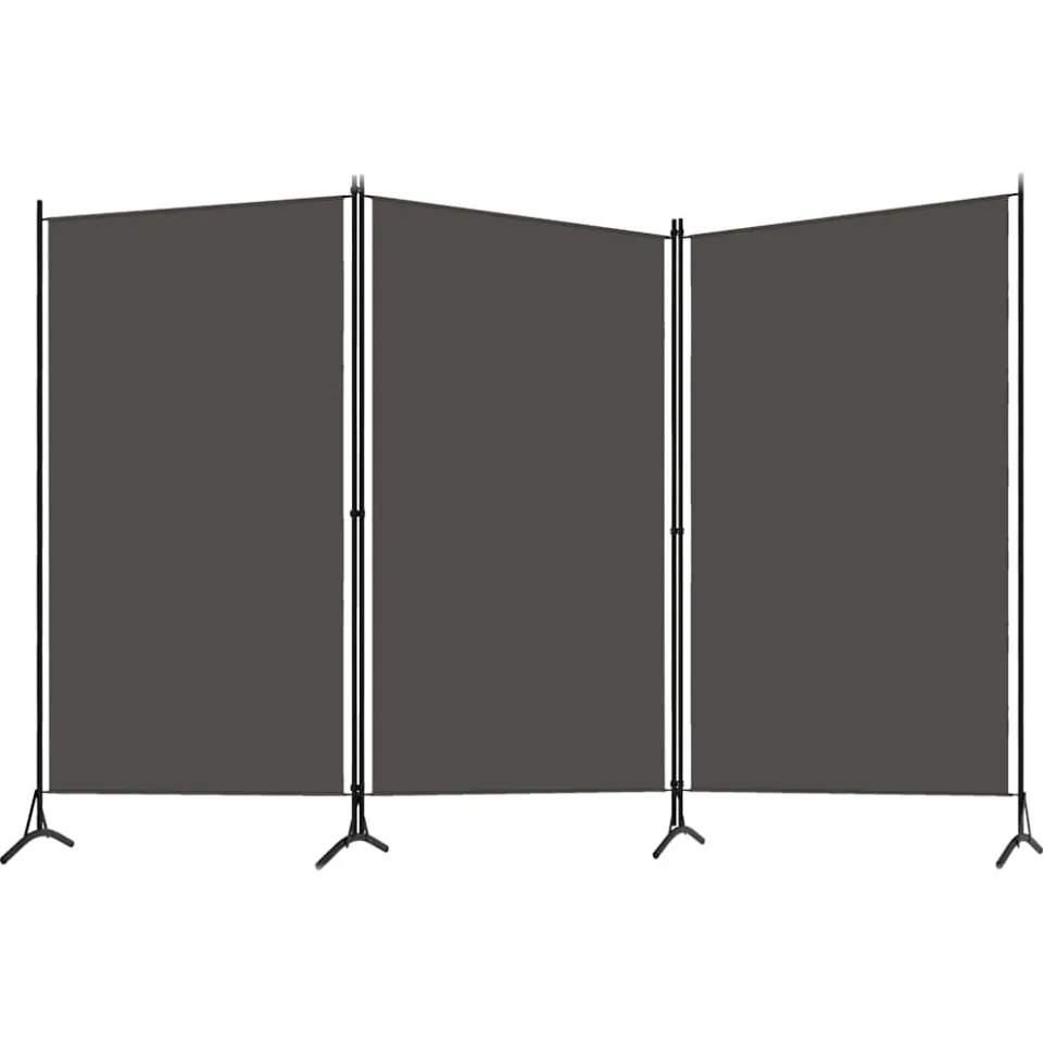 vidaXL Kamerscherm met 3 panelen 260x180 cm antraciet Grijs