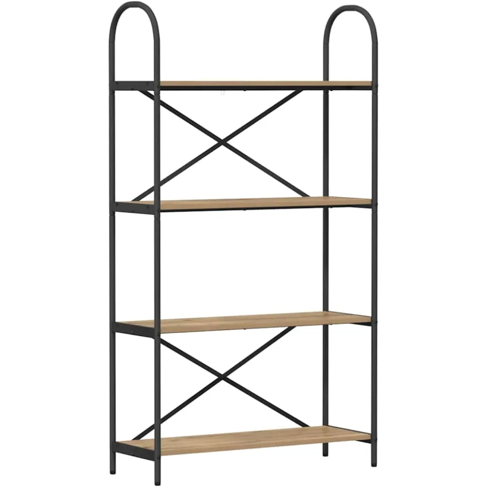vidaXL Boekenkast 4-laags 80 x 30 x 146 cm Bewerkt hout Artisan Eiken, foto 3
