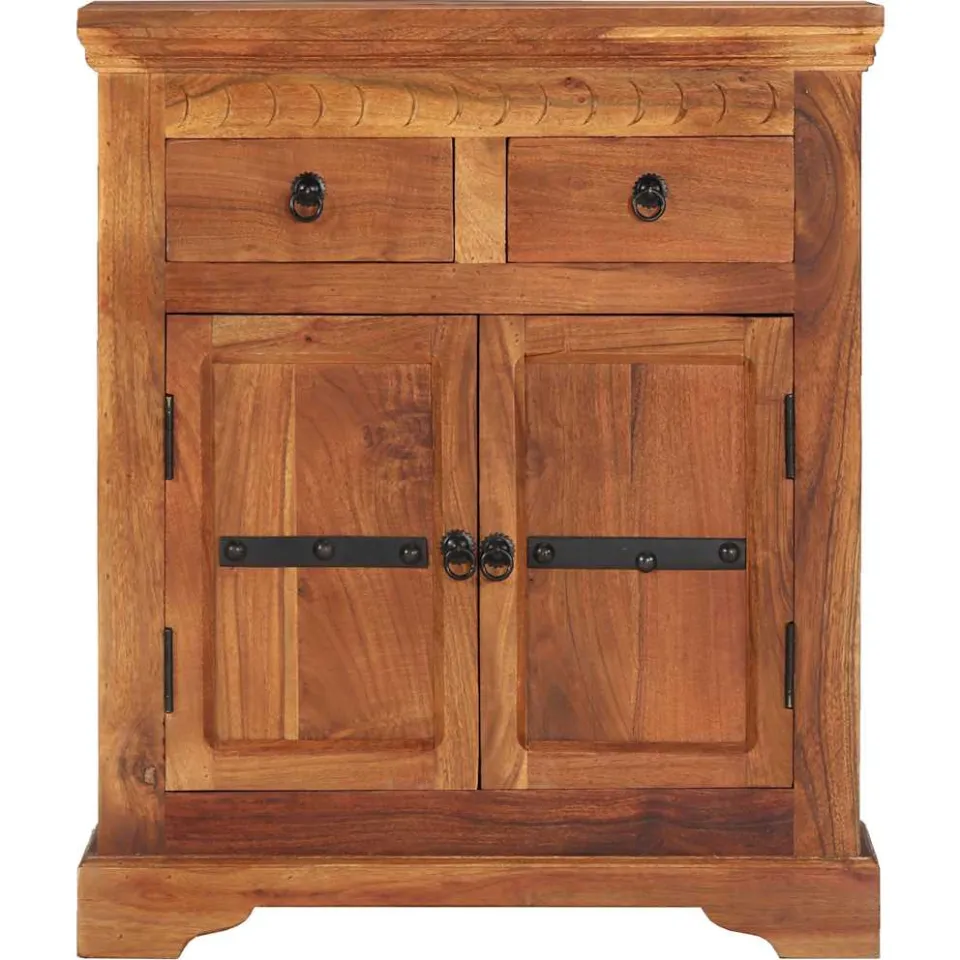 vidaXL Dressoir 63x30x75 cm massief acaciahout bruin, foto 3