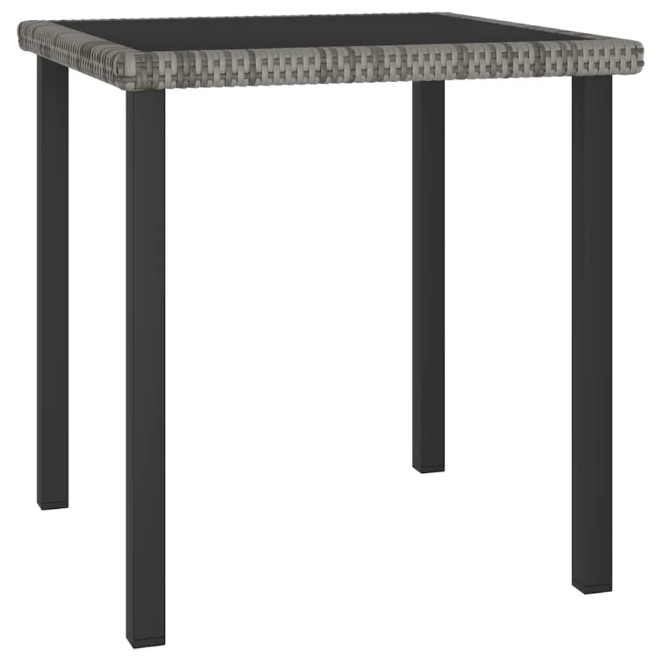 vidaXL 3-delige Tuinset poly rattan grijs, foto 3
