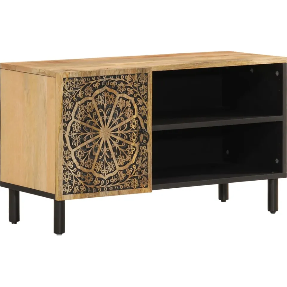 vidaXL Tv-meubel 80x31x46 cm massief mangohout Bruin